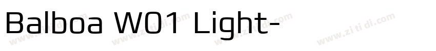 Balboa W01 Light字体转换
